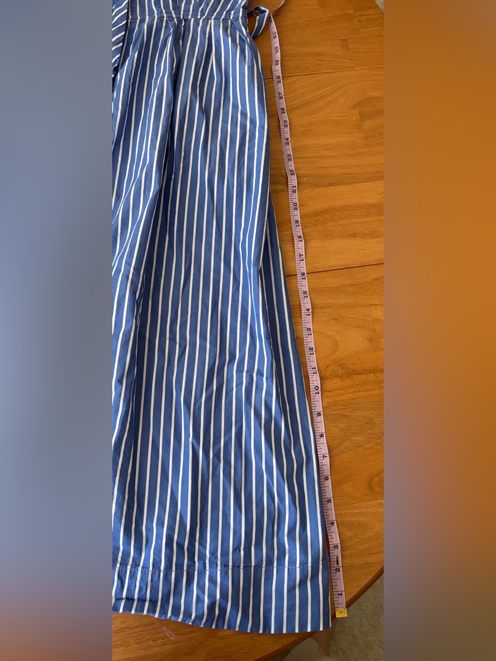 Blue and White Pleated Cotton Blue and White Midi Dress ~ Women’s 12/14 ~ - Picture 10 of 16
